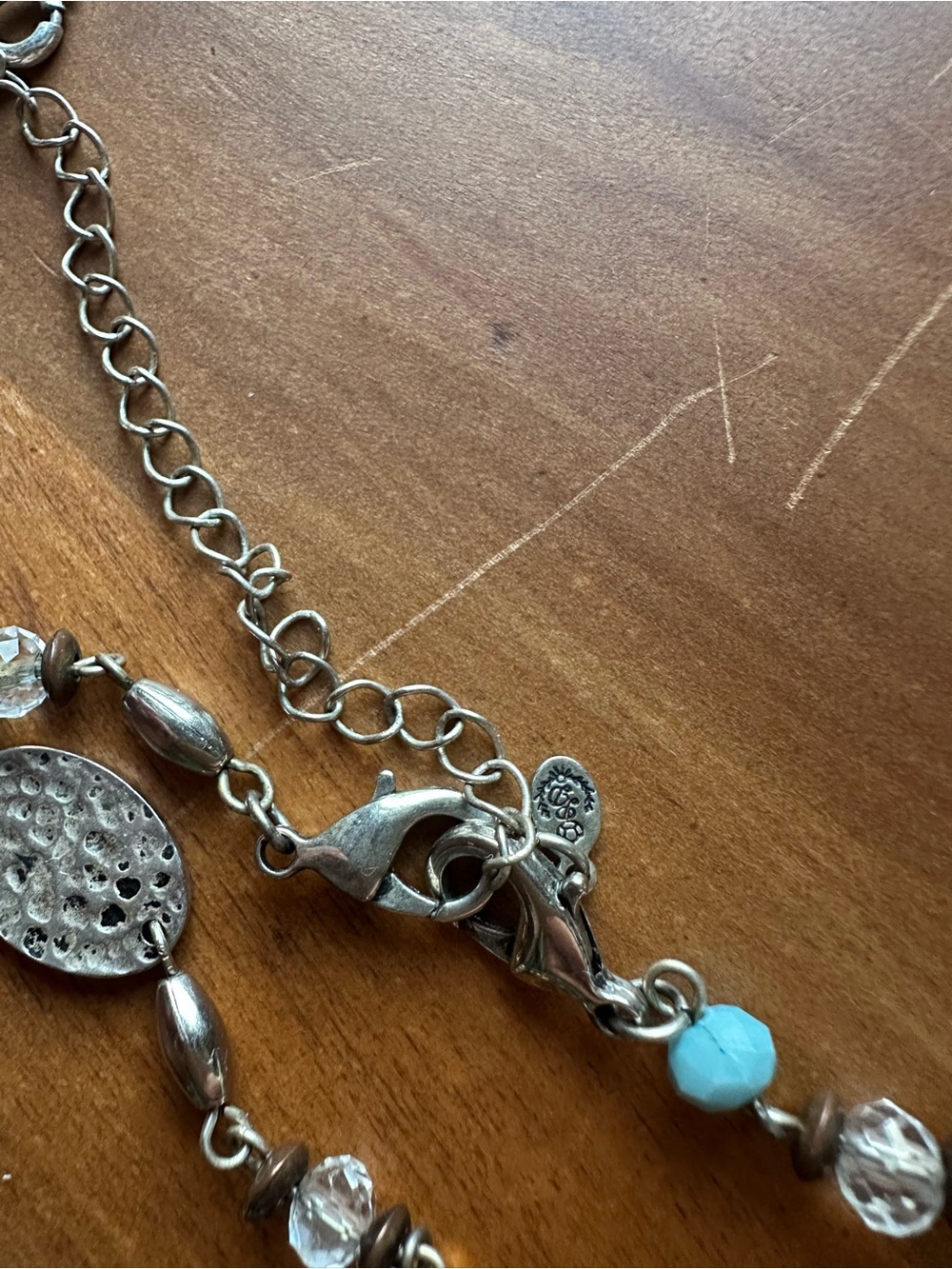 Premier Designs “Willow” Silver-Tone Necklace with Turquoise Beads - Picture 3 of 3